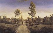 Pierre etienne theodore rousseau The Village of Becquigny oil painting reproduction